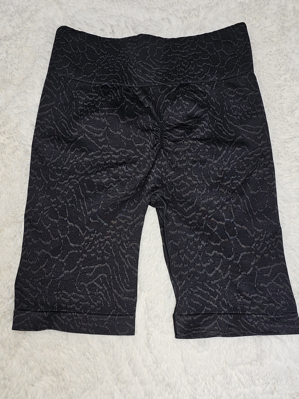Gymshark Black Seamless Patterned Biker Shorts XXL - Picture 2 of 4